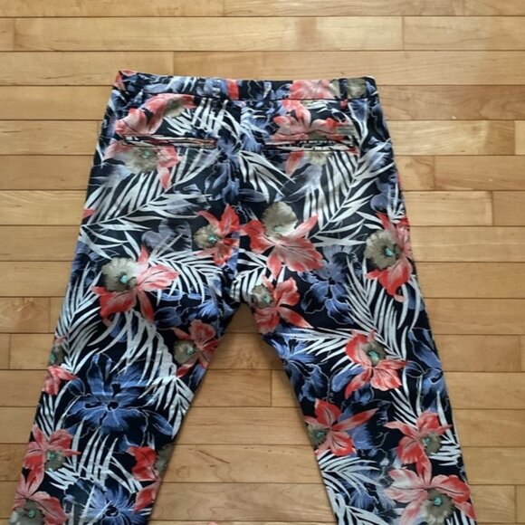 SCOTCH  SODA Bowie Floral straight Leg cotton pants Approximately Si - Picture 10 of 16